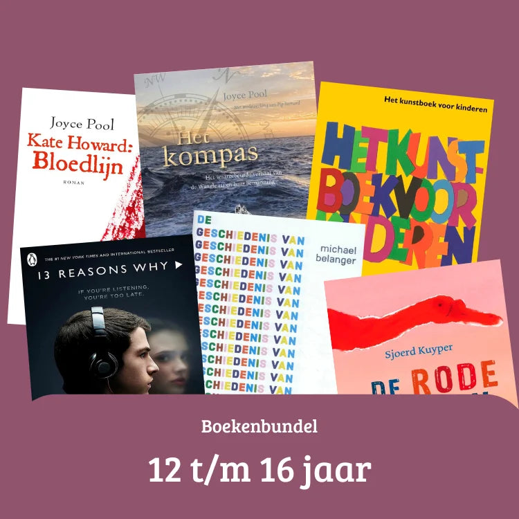 Boekenbundel 12 t/m 16 jaar met inspirerende en spannende boeken voor jongeren.