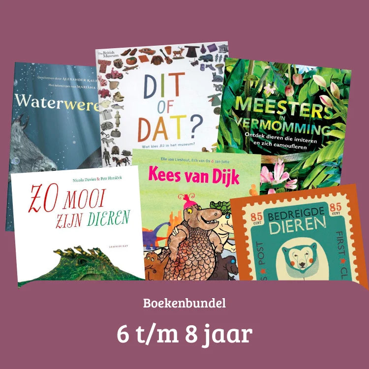 Boekenbundel 6 t/m 8 jaar met vrolijke en avontuurlijke boeken voor beginnende lezers.